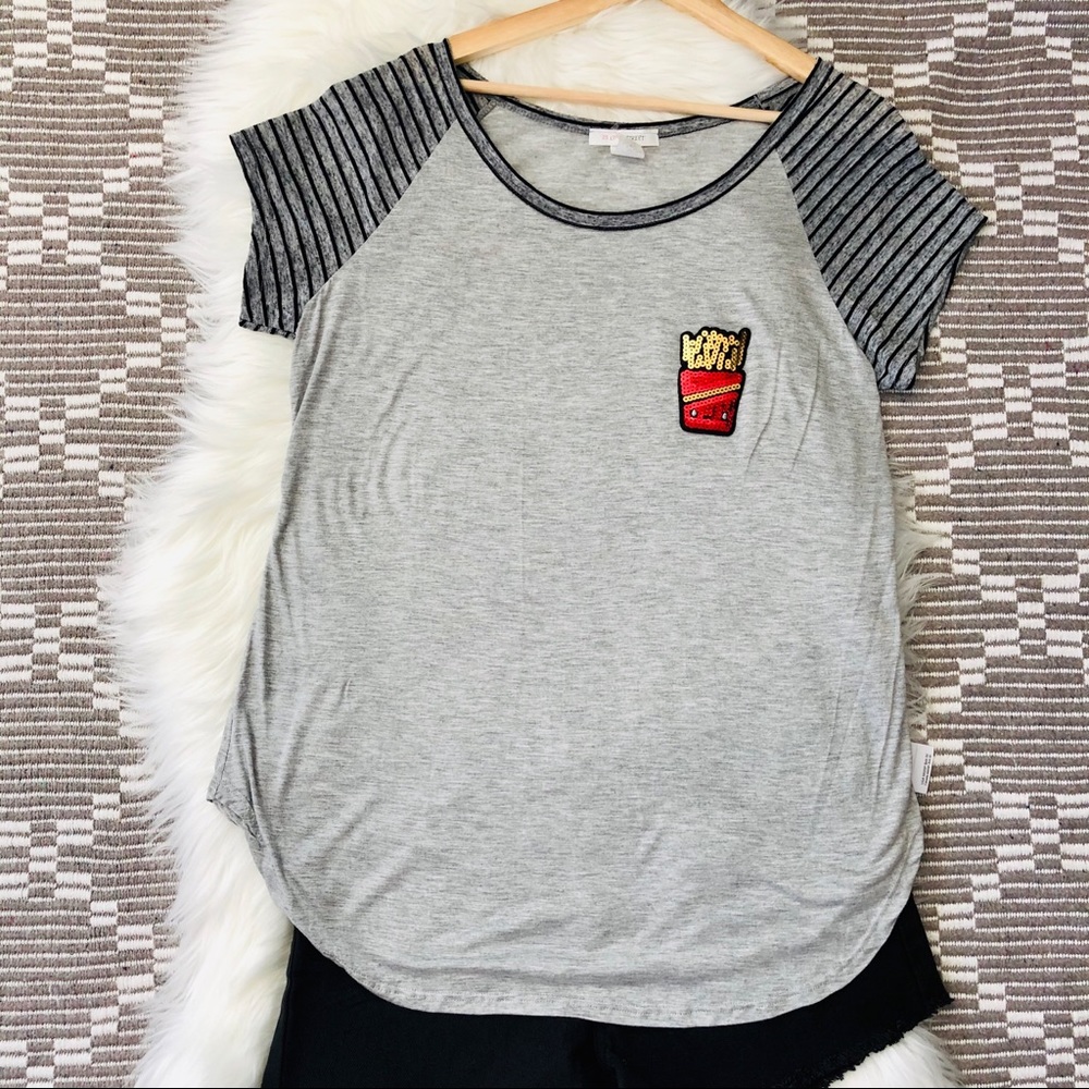 23 Love Street Grey French Fry Tee NWOT 2X